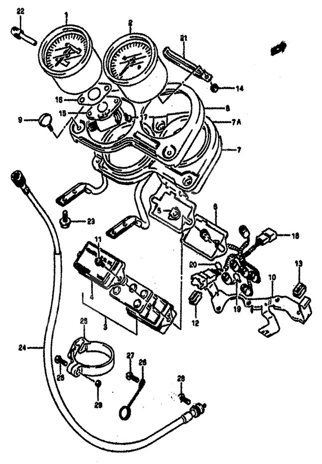 COMPTEUR POUR GSX R 1100GSX R1100 N 1992