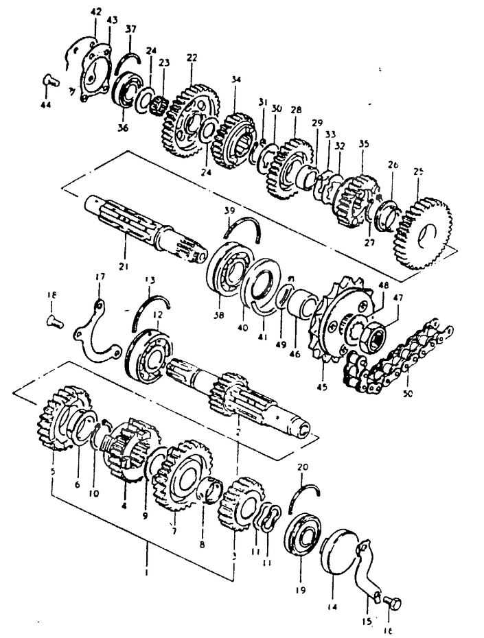 TRANSMISSION POUR KATANAGSX1000SZ 1982