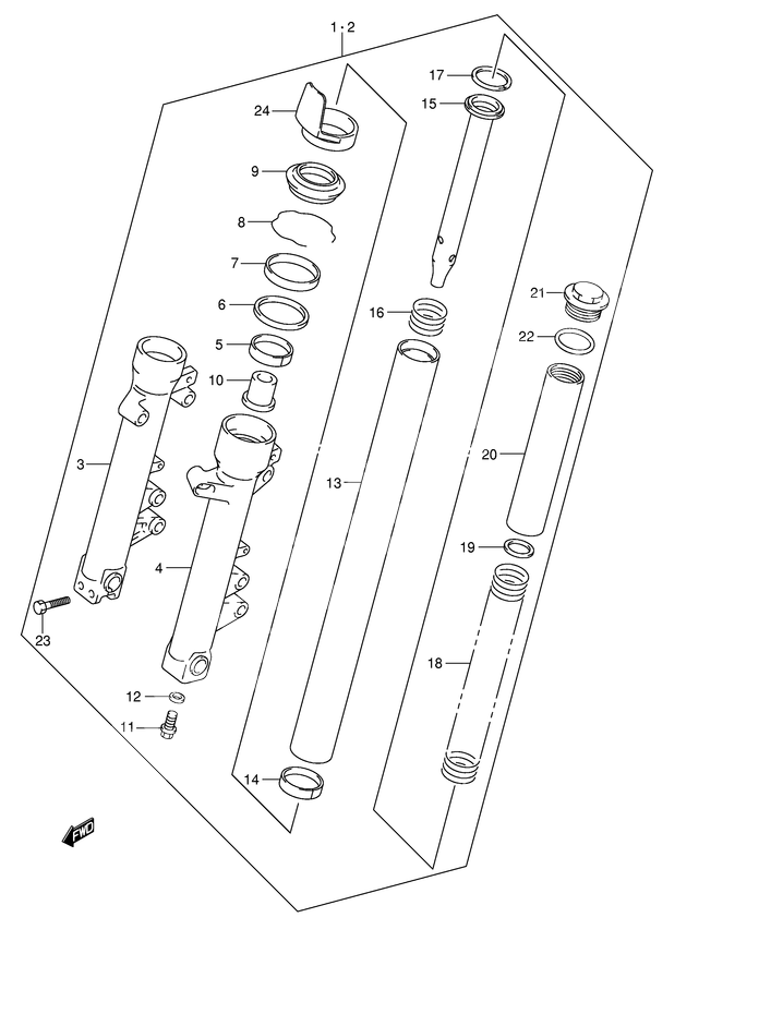 FOURCHE POUR BANDIT 600GSF600SK2 2002