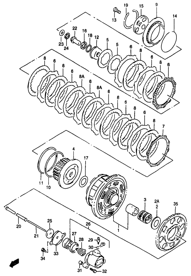 EMBRAYAGE POUR BANDIT 1200 S ABSGSF1200SAV 1997