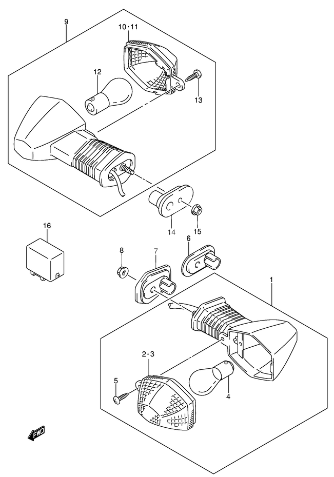 CLIGNOTANTS POUR BANDIT 650GSF650SAK6 2006