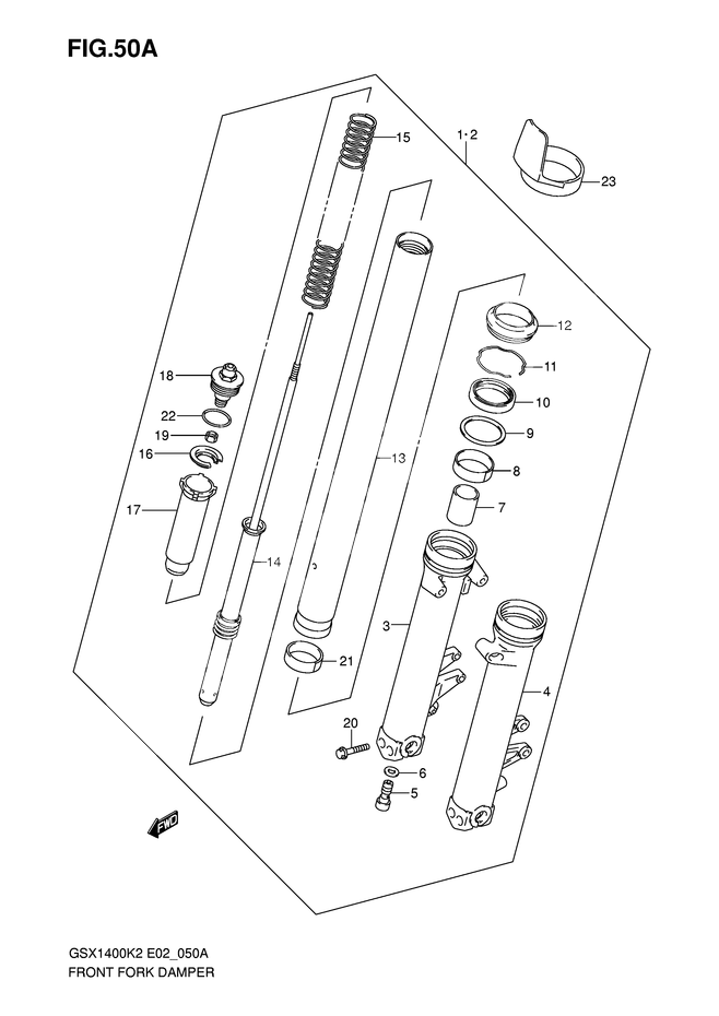 FOURCHE POUR GSX 1400GSX1400U1K5 2005