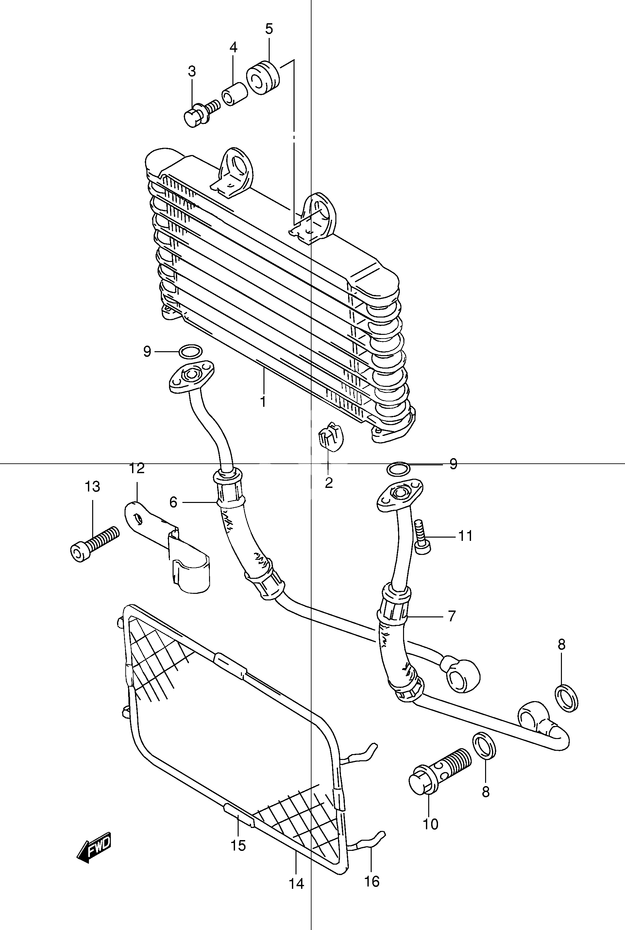 RADIATEUR DHUILE POUR BANDIT 600GSF600SK2 2002