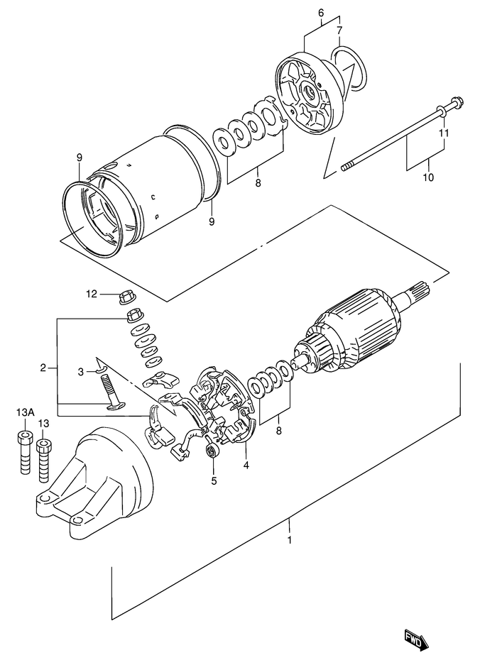 DEMARREUR POUR GSX R 1100GSX R1100WV 1997