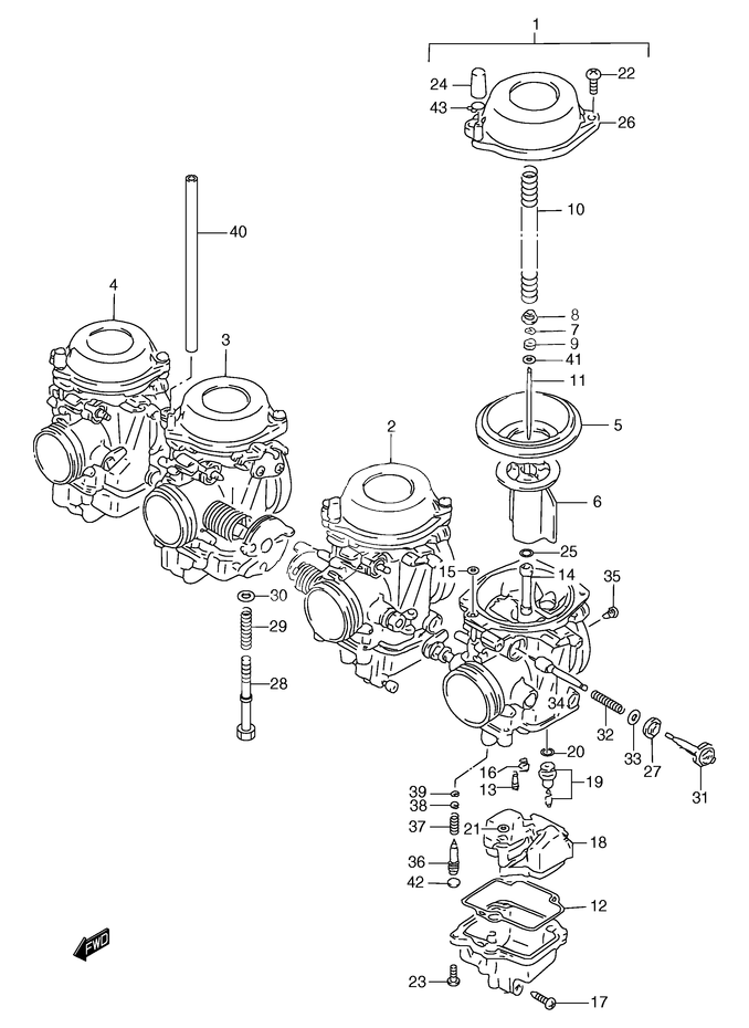 CARBURATEUR POUR BANDIT 1200GSF1200SAX 1999