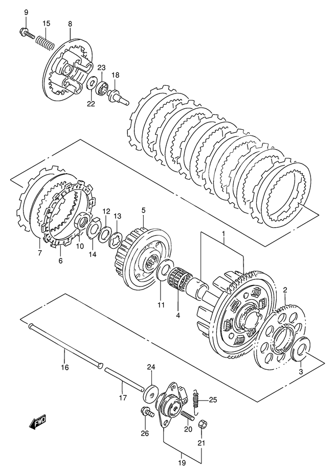 EMBRAYAGE POUR BANDIT 600 SGSF600WSUW 1998