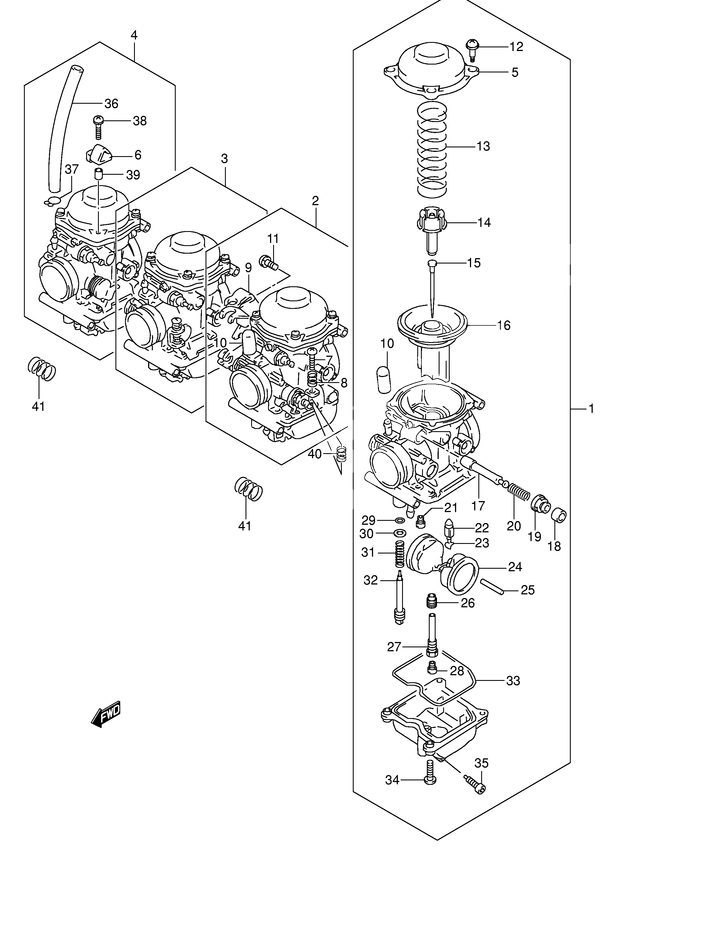 CARBURATEUR POUR BANDIT 600GSF600K1 2001