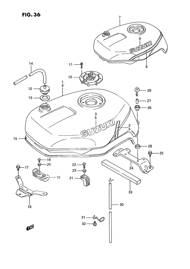 RESERVOIR DESSENCE POUR GSX R 750GSX R750WS 1995