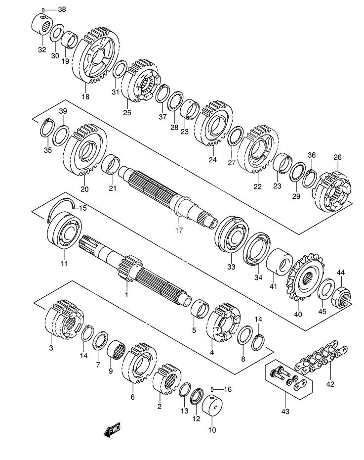 TRANSMISSION POUR HAYABUSA 1300GSX1300RZK7 2007