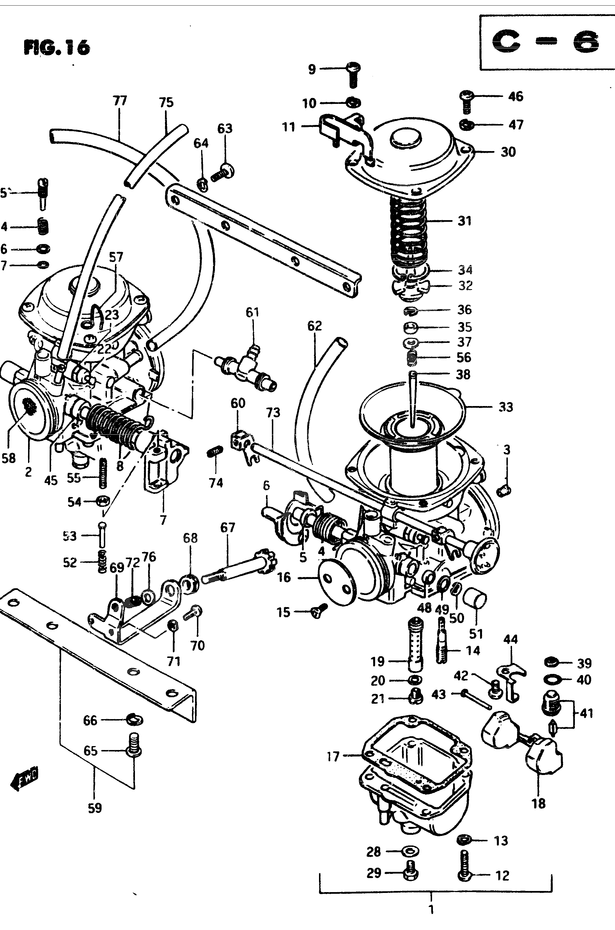 CARBURATEUR POUR SUZUKI GSXGSX250D 1983