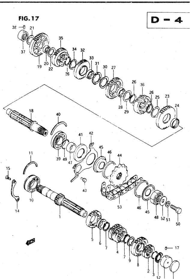 TRANSMISSION POUR GSX R 750 LIMITED EDITIONGSX R750RG 1986