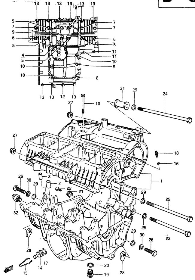 CARTER POUR SUZUKI GSXGSX400FD 1983
