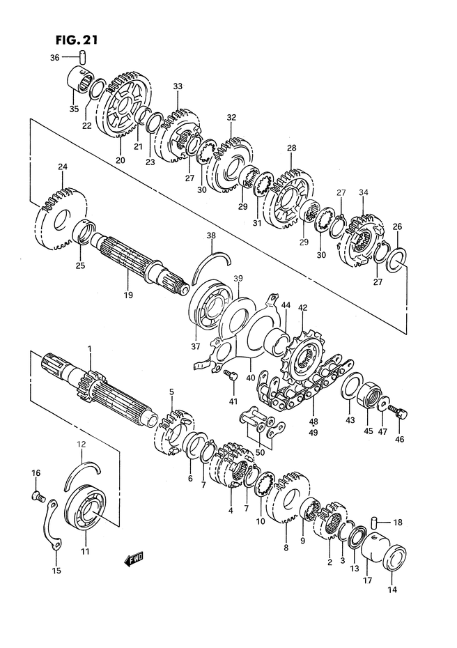 TRANSMISSION POUR GSX R 750GSX R750WS 1995