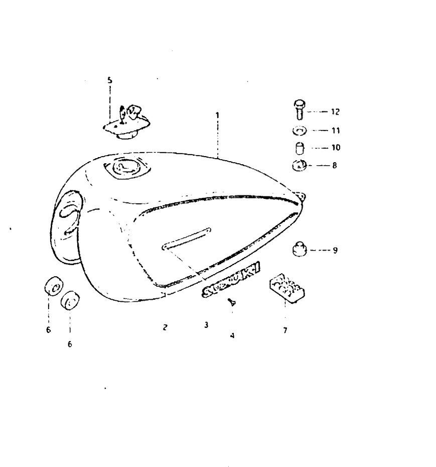 RESERVOIR DESSENCE POUR GSX 400 TGSX400TX 1981