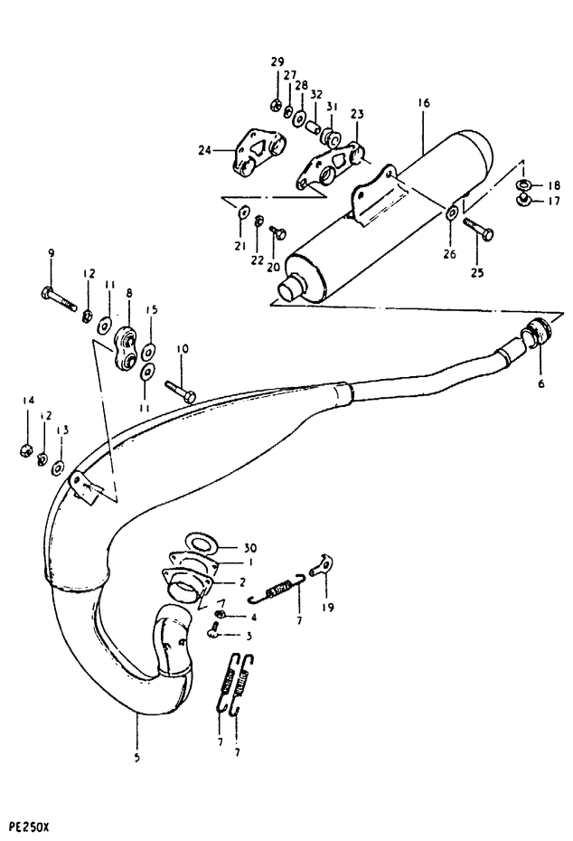 SILENCIEUX POUR SUZUKI PEPE250T 1980