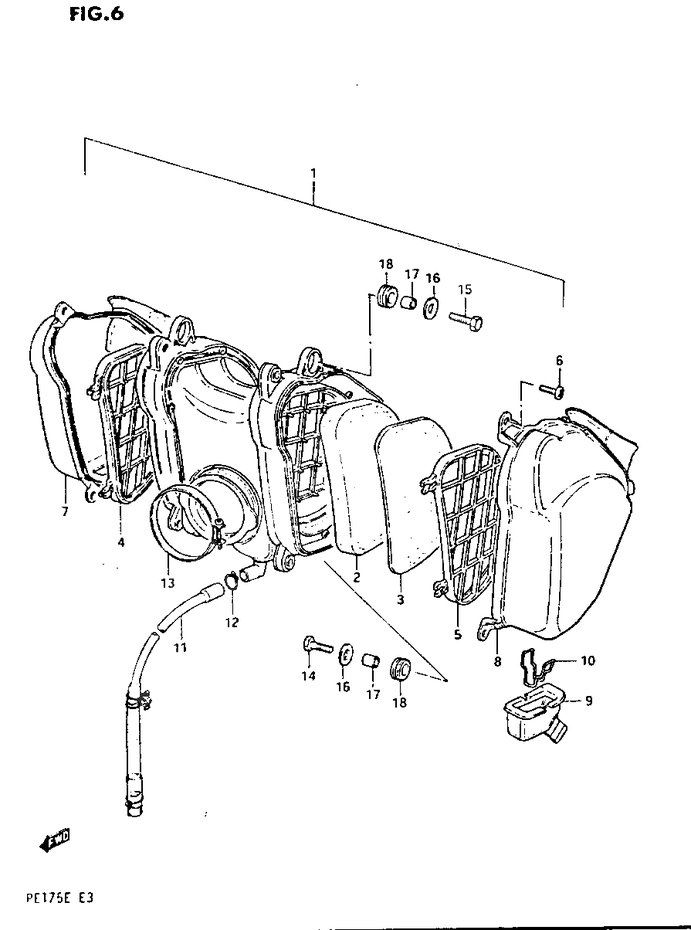 FILTRE A AIR POUR SUZUKI PEPE175E 1984