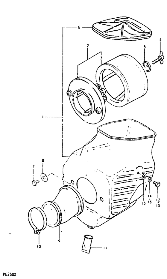 FILTRE A AIR POUR SUZUKI PEPE250T 1980
