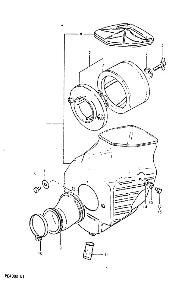 FILTRE A AIR POUR SUZUKI PEPE400T 1996
