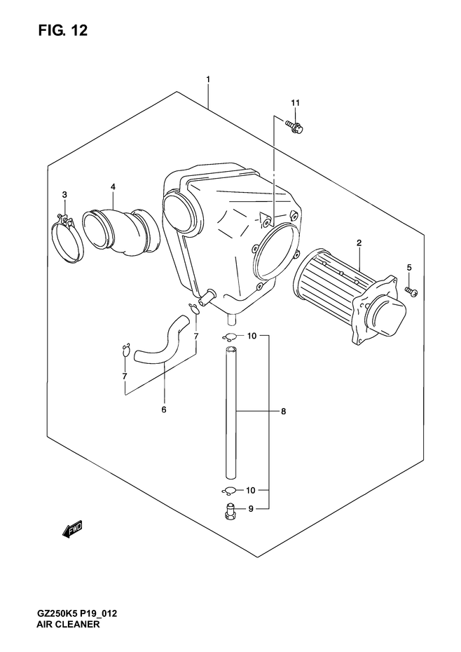 FILTRE A AIR POUR SUZUKI MARAUDERGZ250K4 2004