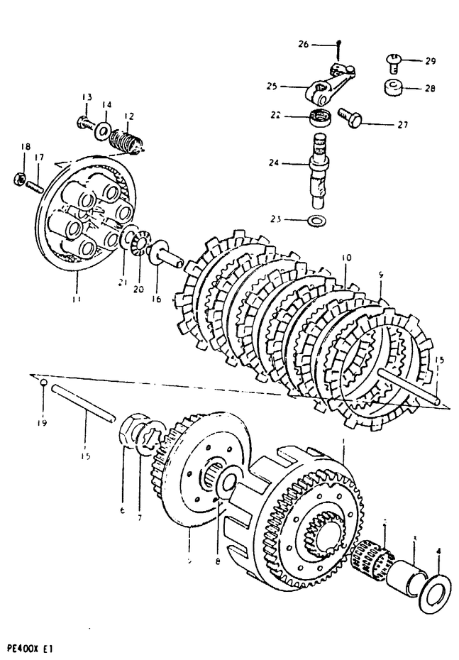 EMBRAYAGE POUR SUZUKI PEPE400T 1996