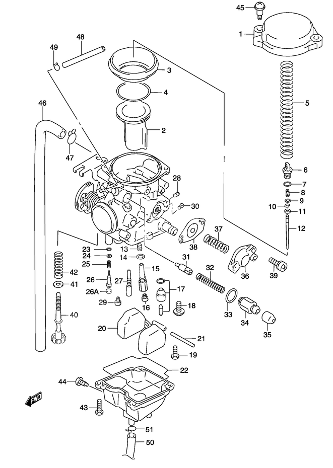 CARBURATEUR POUR SUZUKI MARAUDERGZ250K2 2002