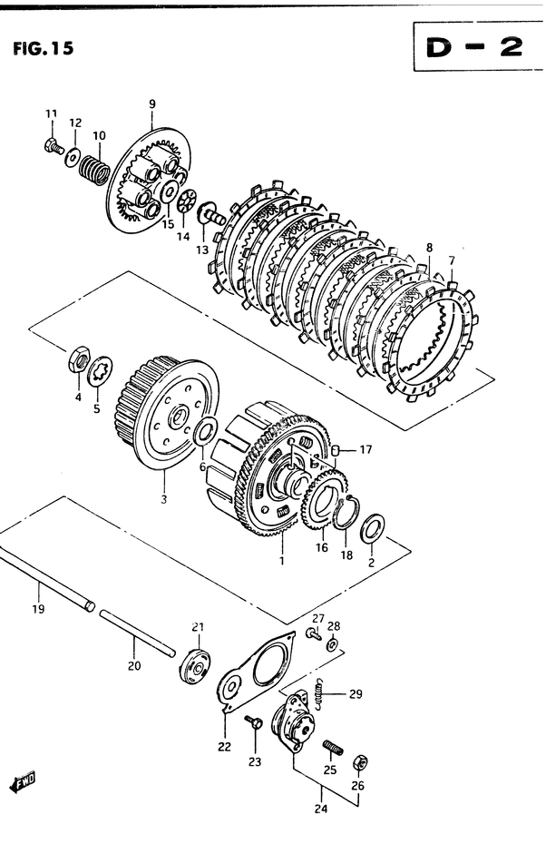 EMBRAYAGE POUR SUZUKI GSXGSX400TD 1983