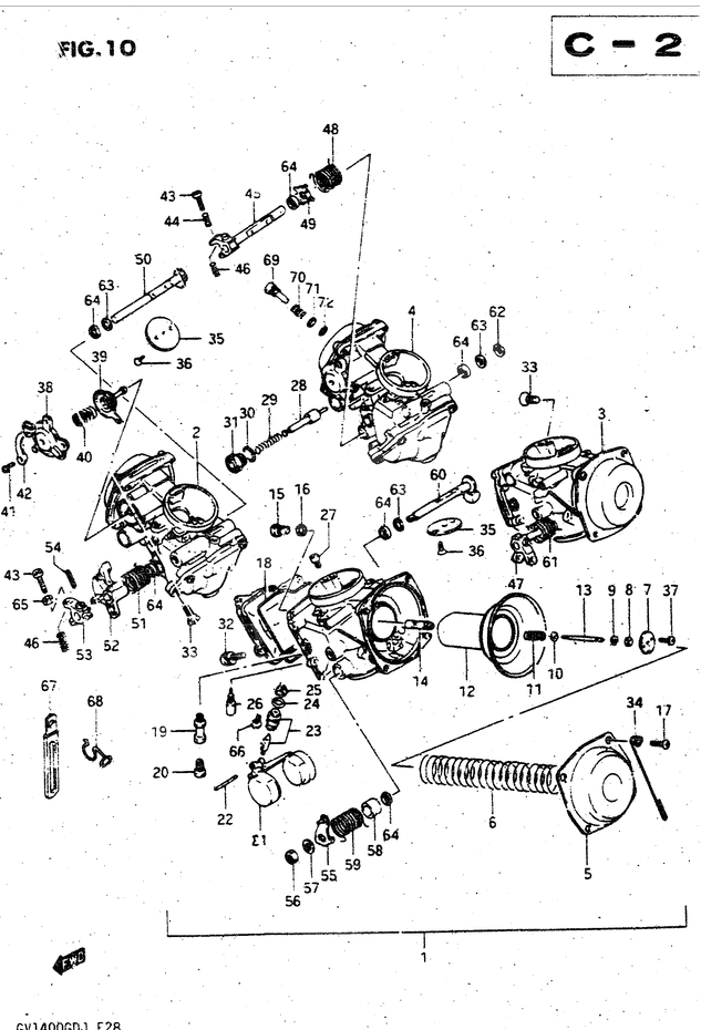 CARBURATEUR POUR SUZUKI CAVALCADEGV1400GCJ 1988