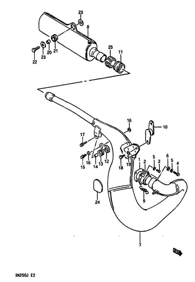SILENCIEUX POUR SUZUKI RMRM250J 1988