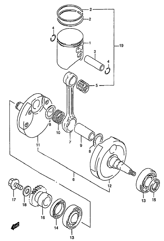 VILEBREQUIN POUR SUZUKI RMRM250W 1998