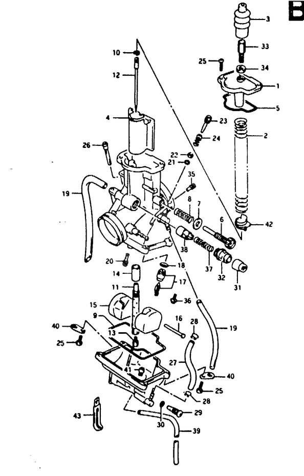CARBURATEUR POUR SUZUKI RGRG125FN 1992