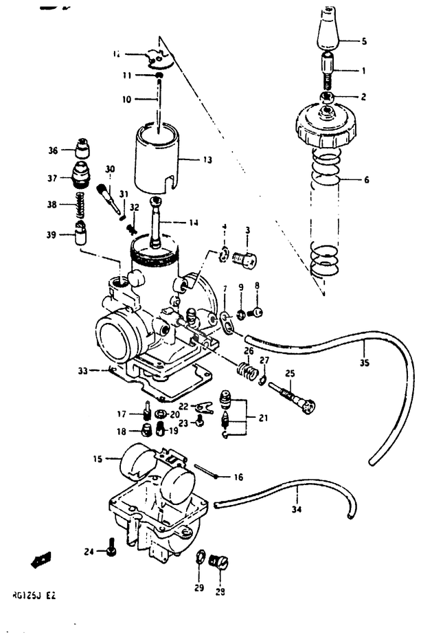 CARBURATEUR POUR SUZUKI RGRG125AJ 1988
