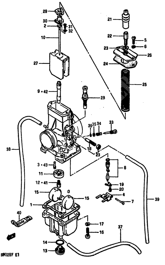 CARBURATEUR POUR RM 125RM125E 1984