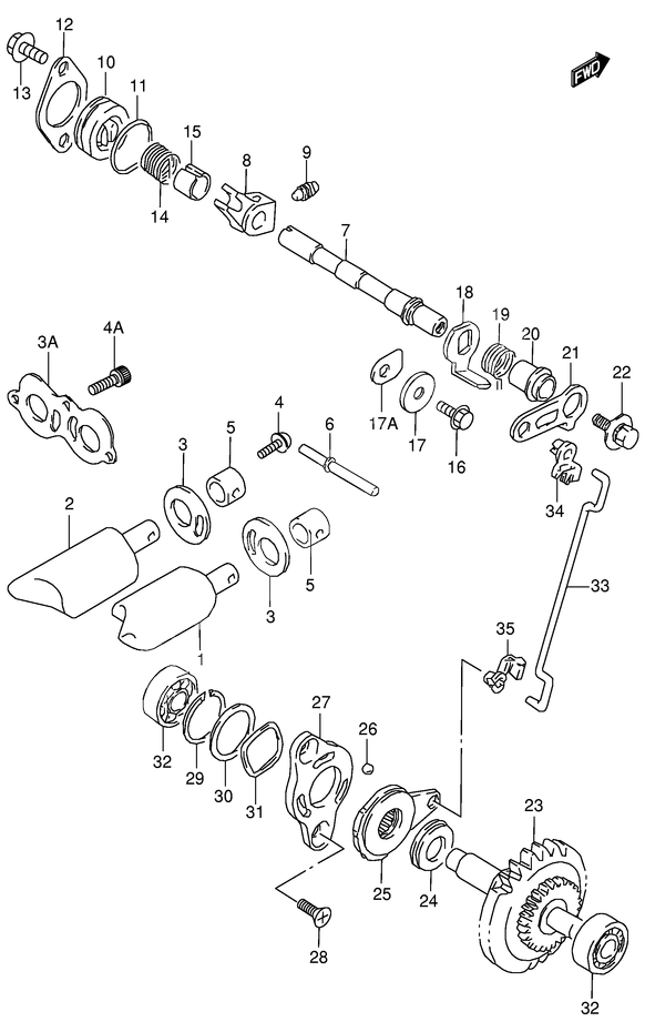 VALVE DECHAPPEMENT POUR RM 125RM125Y 2000