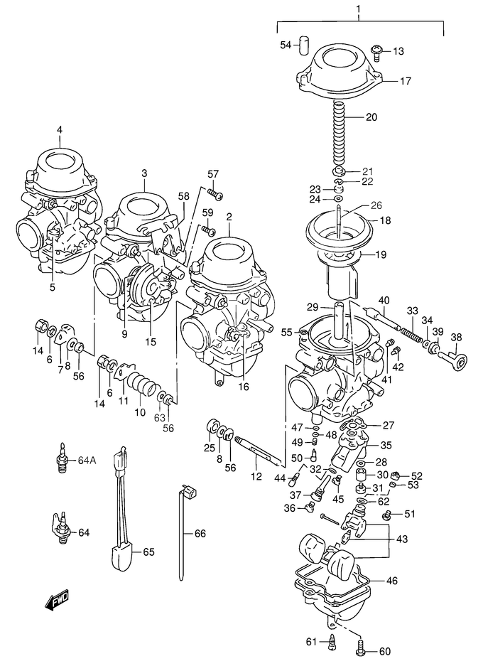 CARBURATEUR POUR RF 900RF900RV 1997