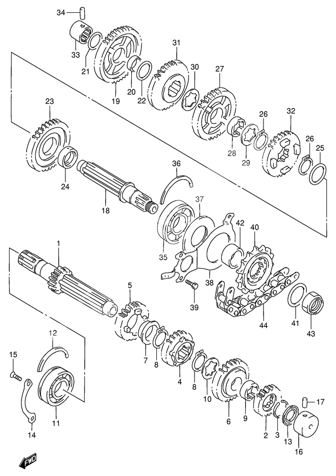 TRANSMISSION POUR RF 900RF900RV 1997