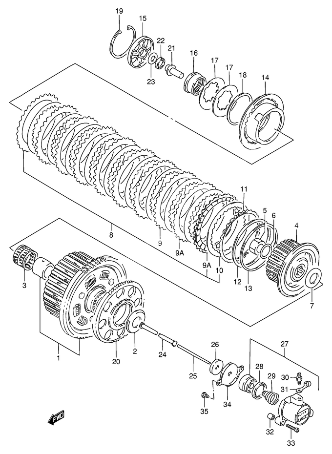 EMBRAYAGE POUR RF 900RF900RV 1997