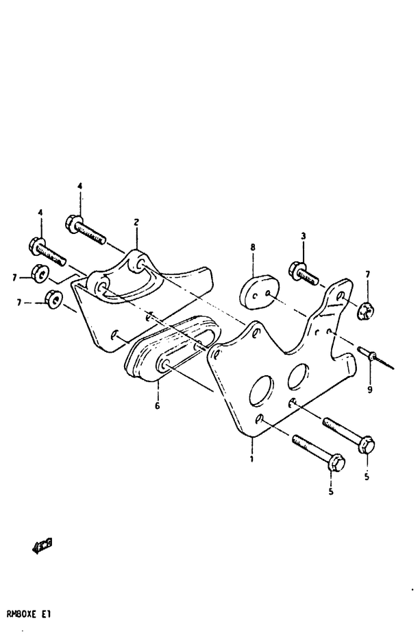 GUIDE CHAINE POUR SUZUKI RMRM80XE 1984