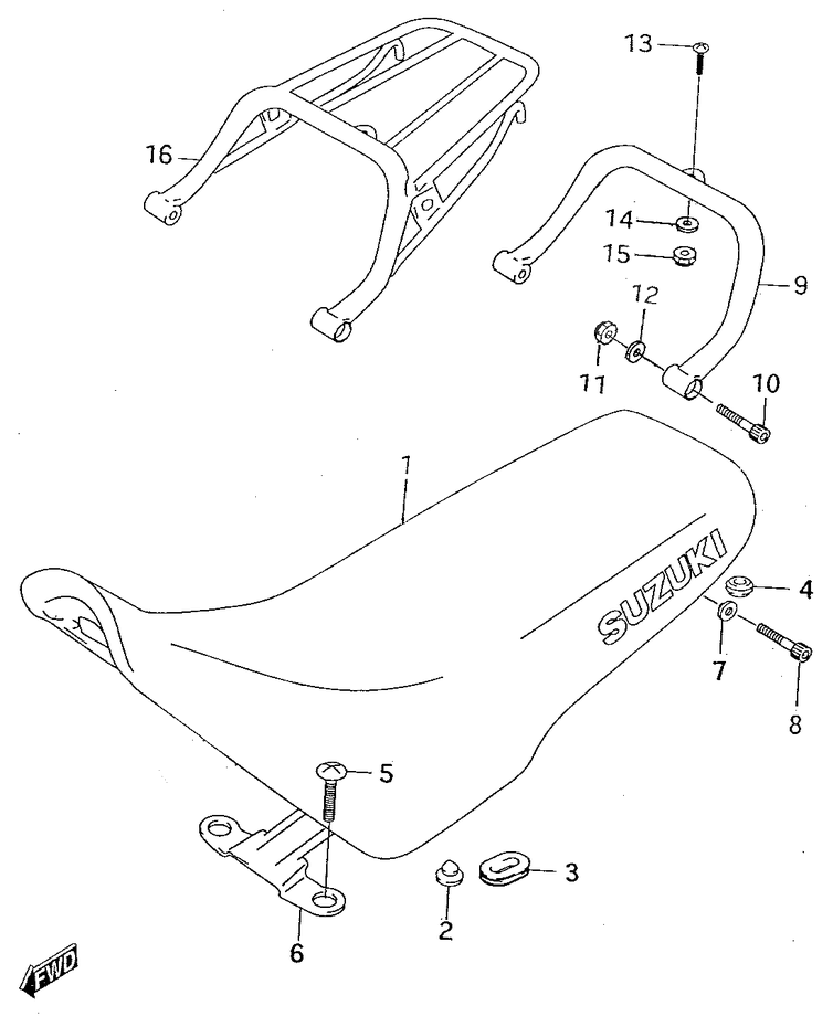 SELLE POUR SUZUKI RMXRMX50Y 2000