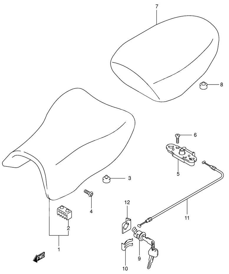 SELLE POUR SV 650 SSV650SY 2000