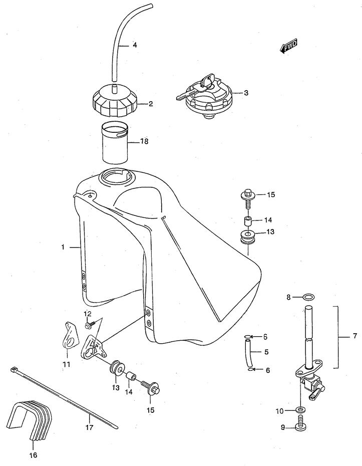 RESERVOIR DESSENCE POUR SUZUKI AUTRES MODELESSMX50Y 2000