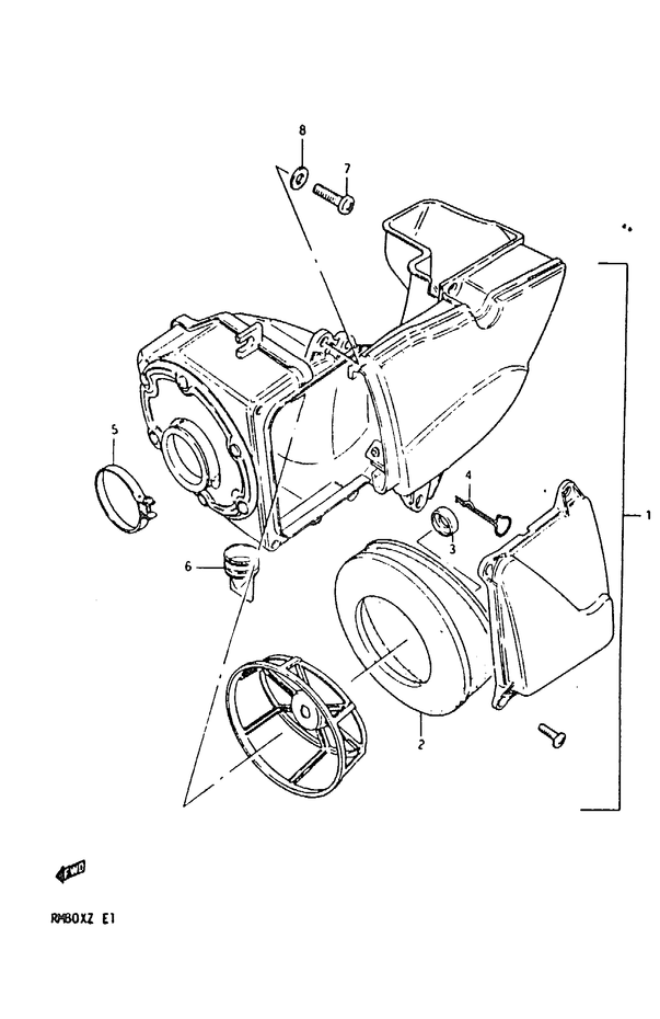 FILTRE A AIR POUR SUZUKI RMRM80XZ 1982