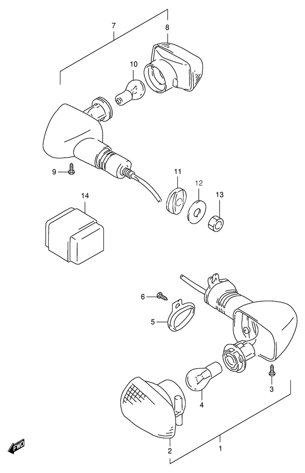 CLIGNOTANTS POUR TLS 1000TL1000SX 1999