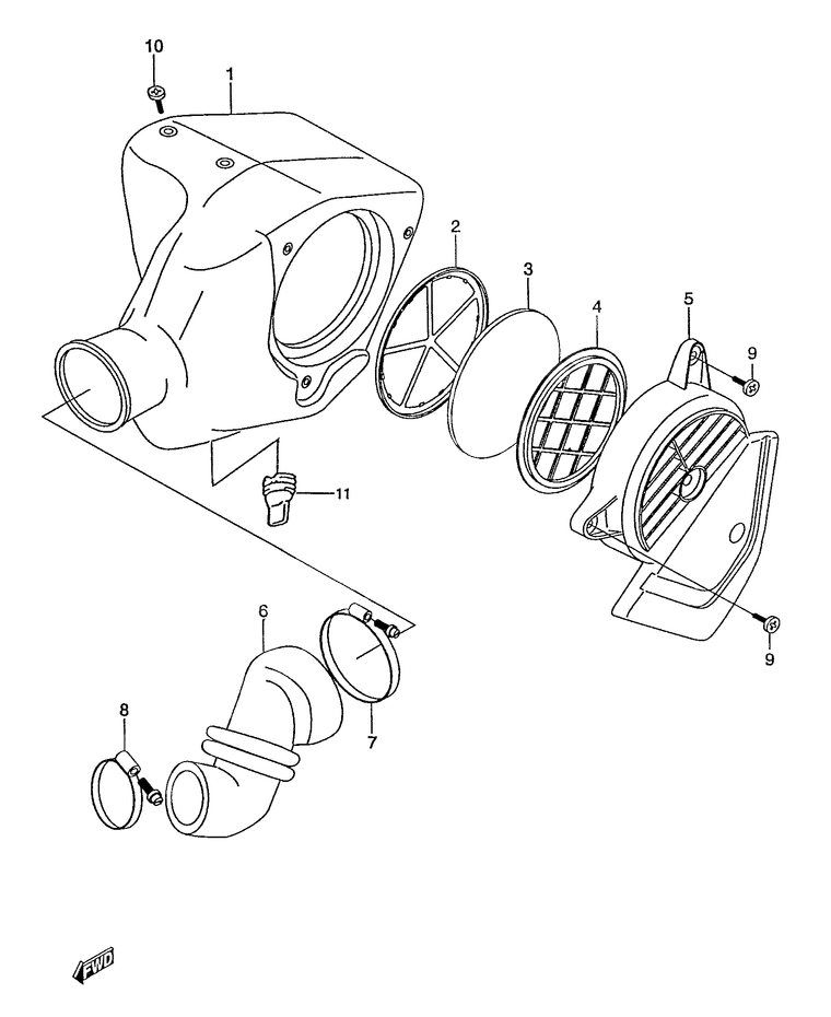 FILTRE A AIR POUR SUZUKI AUTRES MODELESSMX50K1 2001