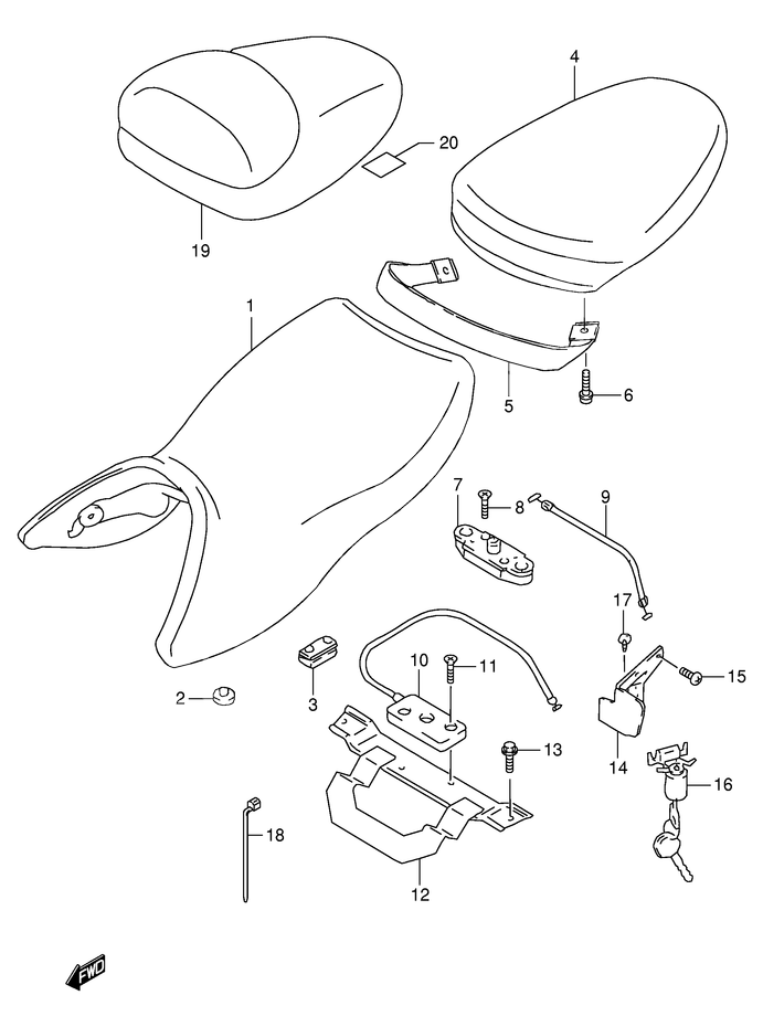 SELLE POUR TLS 1000TL1000SK1 2001