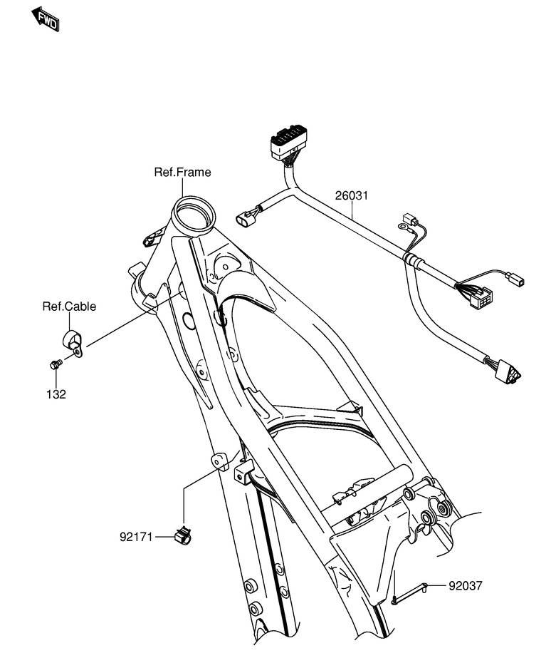 FAISCEAU ELECTRIQUE BATTERIE POUR SUZUKI RM ZRM Z250K4 2004