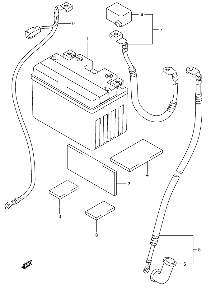 BATTERIE POUR SV 650 S 25KWSV650SUX 1999