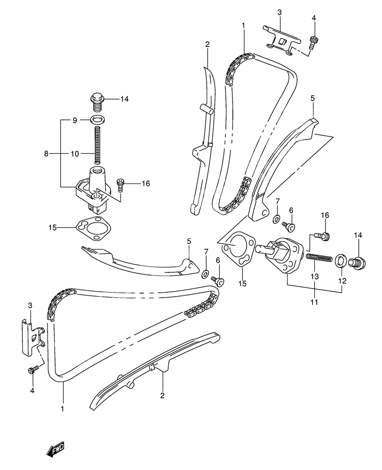 DISTRIBUTION POUR SV 650 SSV650SK7 2007