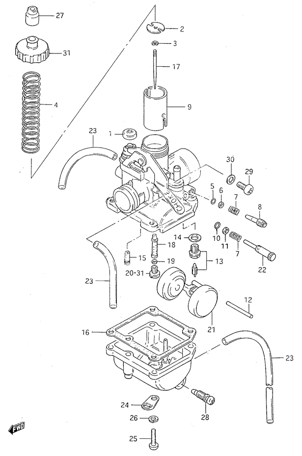 CARBURATEUR POUR SUZUKI AUTRES MODELESSMX50Y 2000
