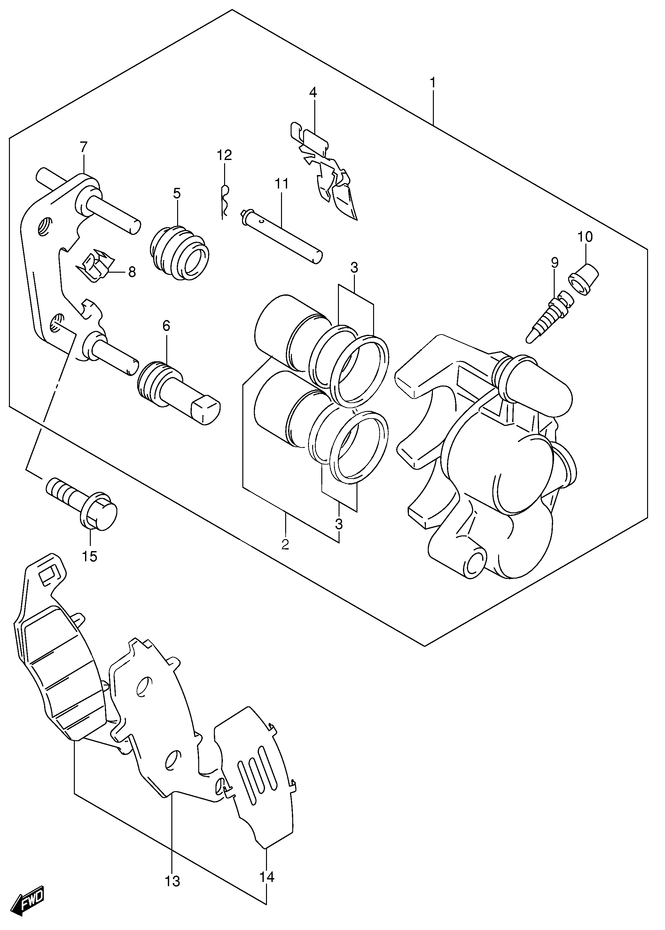 ETRIER DE FREIN AVANT POUR SV 650 NSV650K5 2005