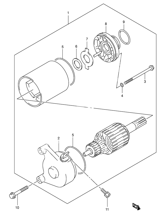 DEMARREUR POUR VAN VAN 125RV125K3 2003